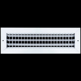 airgrilles 16x4 steel adjustable air supply grille register vent cover grill for sidewall and ceiling White  Outer Dimensions: 17.75"W X 5.75"H for 16x4 Duct Opening